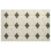 Elegant Champane Silk & Gold abstracte flower Fabr Stof (Fat Quarter)