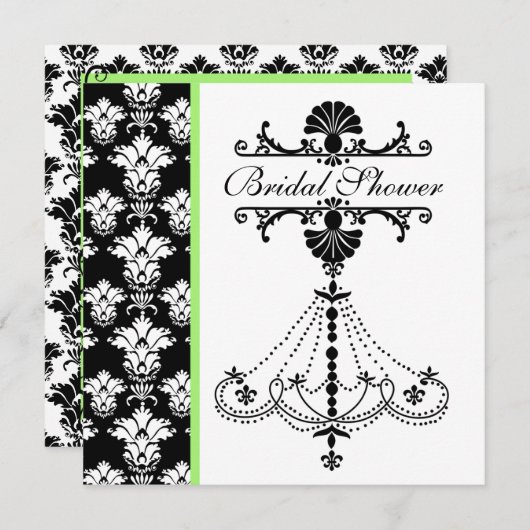 Elegant Chandelier Bridal Shower Kaart (Voorkant / Achterkant)