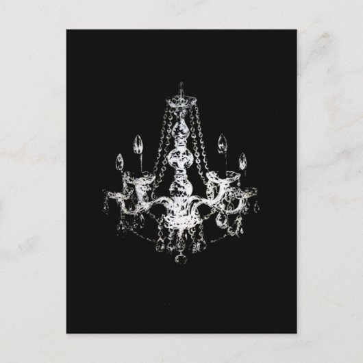 Elegant Chandelier - Briefkaart / Uitnodigingen / (Voorkant)
