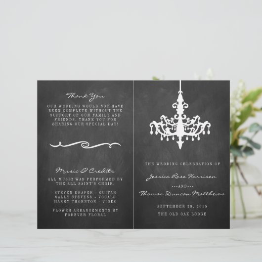 Elegant Chandelier Chalkboard Wedding Collectie