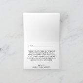 Elegant Chandelier Chalkboard Wedding Collectie Bedankkaart (Binnen)