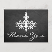 Elegant Chandelier Chalkboard Wedding Collectie Briefkaart (Voorkant)