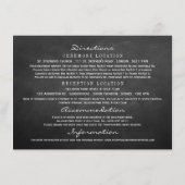 Elegant Chandelier Chalkboard Wedding Collectie Informatiekaartje (Achterkant)