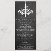 Elegant Chandelier Chalkboard Wedding Collectie Menu (Voorkant)