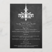 Elegant Chandelier Chalkboard Wedding Collectie Menu (Voorkant)