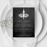Elegant Chandelier Chalkboard Wedding Collectie Menu<br><div class="desc">Elegant Chandelier Chalkboard Wedding Collectie Menu Kaarten</div>