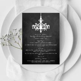 Elegant Chandelier Chalkboard Wedding Collectie Menu