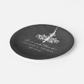 Elegant Chandelier Chalkboard Wedding Collectie Papieren Bordje (Gekanteld)