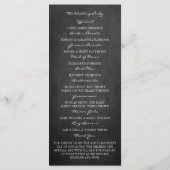 Elegant Chandelier Chalkboard Wedding Collectie Programmakaart (Achterkant)