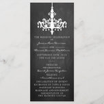 Elegant Chandelier Chalkboard Wedding Collectie Programmakaart<br><div class="desc">Elegant Chandelier Chalkboard Wedding Collectie Programs.</div>