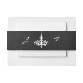 Elegant Chandelier Chalkboard Wedding Collectie Uitnodigingen Wikkel (Voorkant Voorbeeld)