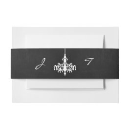 Elegant Chandelier Chalkboard Wedding Collectie Uitnodigingen Wikkel