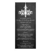 Elegant Chandelier Chalkboard Wedding Menu (Voorkant)