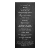 Elegant Chandelier Chalkboard Wedding Program Reclamekaart (Achterkant)