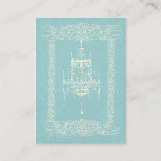 Elegant Chandelier & Filigree Custom Visitekaartje (Voorkant)