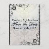 Elegant Chandelier & Flourishes Save the Date Aankondigingskaart (Voorkant)