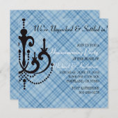 Elegant Chandelier Housewarming Party Invitation Kaart (Voorkant / Achterkant)