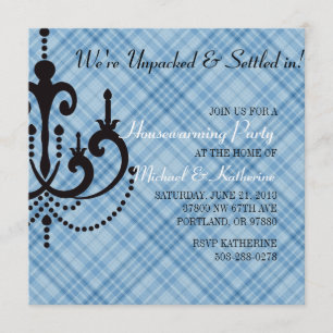 Elegant Chandelier Housewarming Party Invitation Kaart