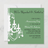 Elegant Chandelier Housewarming Party Invitation Kaart (Voorkant)