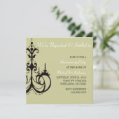 Elegant Chandelier Housewarming Party Invitation Kaart (Staand voorkant)