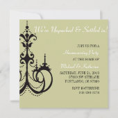 Elegant Chandelier Housewarming Party Invitation Kaart (Voorkant)