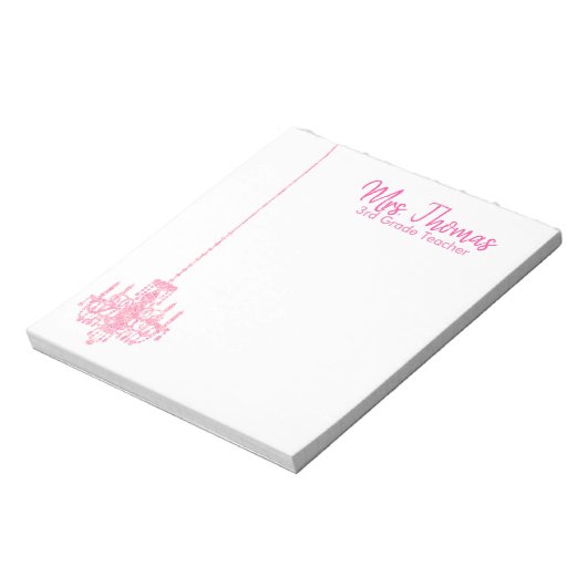 Elegant Chandelier Notitieblok (Roze) (Linkerzijde)