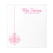 Elegant Chandelier Notitieblok (Roze) (Voorkant)