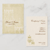 Elegant Chandelier Parchment Custom Visitekaartjes (Voorkant / Achterkant)