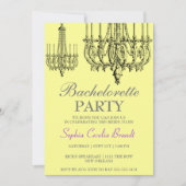 Elegant Chandelier Party Invitation Kaart (Voorkant)