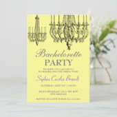 Elegant Chandelier Party Invitation Kaart (Staand voorkant)