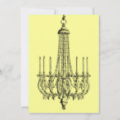 Elegant Chandelier Party Invitation Kaart (Achterkant)