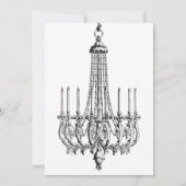 Elegant Chandelier Party Invitation Kaart (Achterkant)