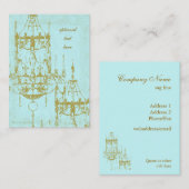 Elegant Chandelier Patina Visitekaartjes (Voorkant / Achterkant)