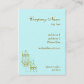 Elegant Chandelier Patina Visitekaartjes (Achterkant)