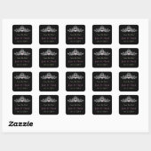 Elegant Chandelier Save the Date Wedding Vierkante Sticker (Vel)