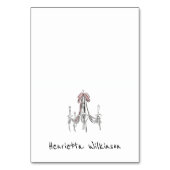 Elegant Chandelier Script Name Wedding place card Kaart (Voorkant)