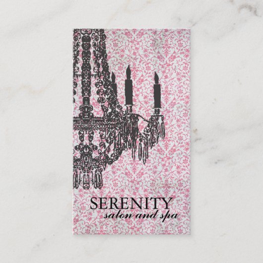 Elegant Chandelier Spa Visitekaartje (Voorkant)
