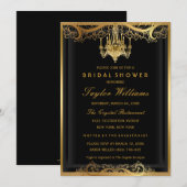 Elegant Chandelier Vrijgezellenfeest Invite Kaart (Voorkant / Achterkant)
