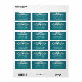 Elegant Chandelier Wedding Etiket (Full Sheet)