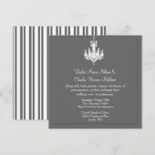 Elegant Chandelier Wedding Invitations Kaart (Voorkant / Achterkant)