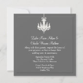 Elegant Chandelier Wedding Invitations Kaart (Voorkant)