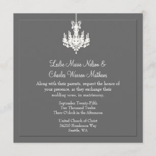 Elegant Chandelier Wedding Invitations Kaart