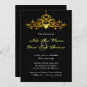 Elegant Chandelier Wedding Kaart (Voorkant / Achterkant)