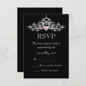 Elegant Chandelier Wedding RSVP (Voorkant / Achterkant)