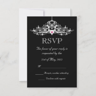 Elegant Chandelier Wedding RSVP Kaartje