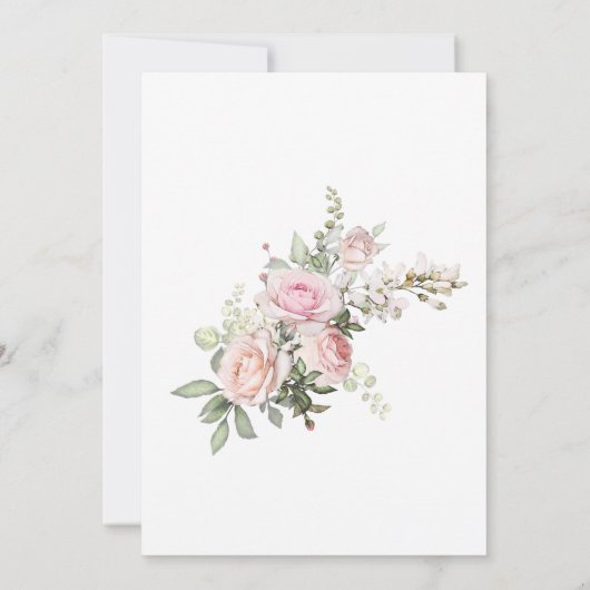 Elegant Change of Date Rozen Wedding Announding Kaart (Achterkant)