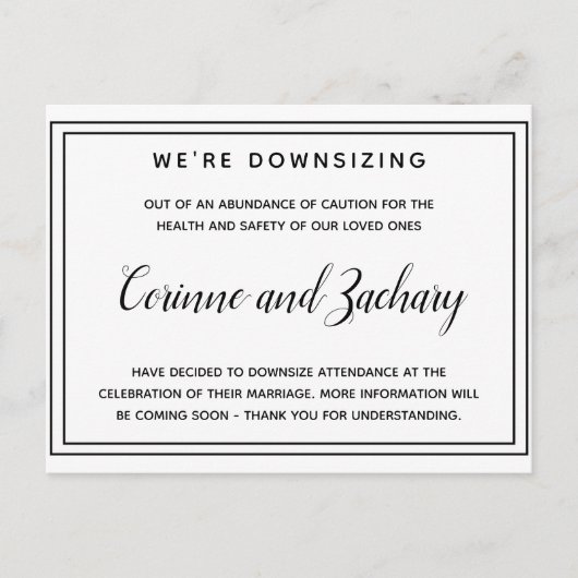 Elegant Change of Plans Briefkaart (Voorkant)