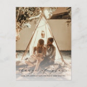Elegant change of Plans Photo Wedding Postponement Uitnodiging Briefkaart (Voorkant)