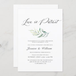 Elegant Change the Date Love is Patiënt Waterverf Kaart