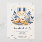 Elegant Chanoeka-feest Kaart (Voorkant)